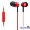 Sony MDREX110APR.CE7 piros mikrofonos fülhallgató