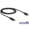   Delock 1m USB Type-C 2.0 apa - USB 2.0 mini-B típusú apa fekete kábel