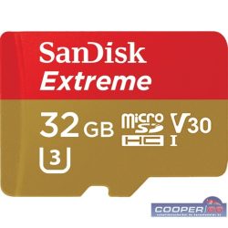 Sandisk 32GB SD micro ( SDHC Class 10) Extreme UHS-I V30 memória kártya adapterrel