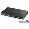   ZyXEL XGS4600-32 24port GbE LAN 4port GbE combo SFP/RJ45 4port 10GbE SFP+ L2+ L3+ menedzselhető, stackelhető switch