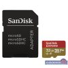   SanDisk 32GB SD micro (SDHC Class 10 UHS-I V30) Extreme Pro memória kártya adapterrel