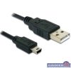   Delock 82273 USB 2.0-A > USB mini-B 5 pin 1 m apa / apa kábel