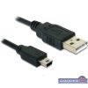   Delock 82396 0,7 méter USB 2.0-A > USB mini-B 5 pin apa/apa kábel