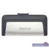   Sandisk 256GB USB3.0/Type-C Dual Drive Fekete-Ezüst (139778) Flash Drive