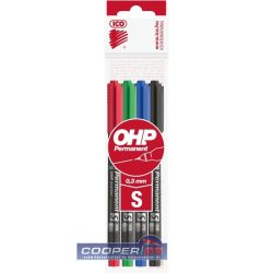 ICO OHP S 4db-os vegyes színű 0,3mm permanent marker