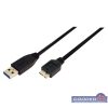   LogiLink CU0037 USB 3.0 A->B x2 apa Micro 0.6 m csatlakozó kábel