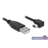   Delock USB 2.0-A apa - USB mini-B 5 tűs  könyök apa átalakító kábel, 3m